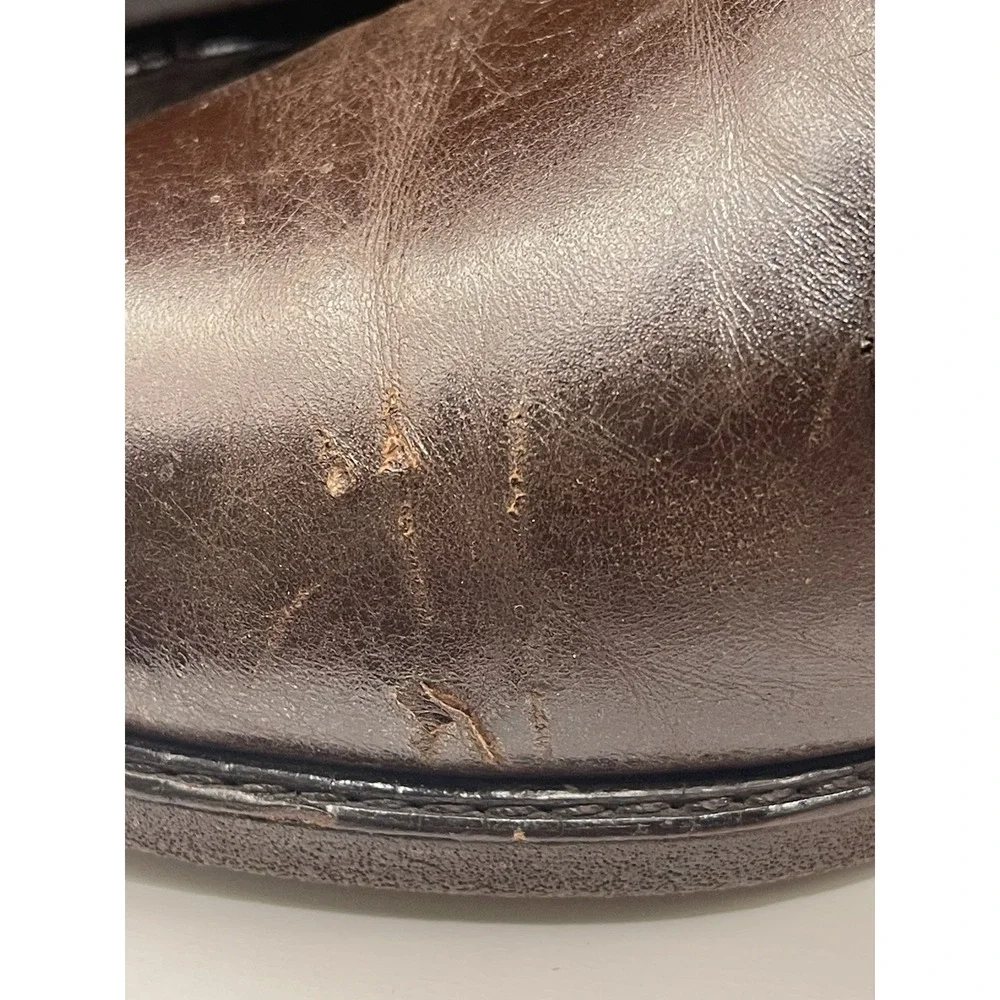 VINTAGE BALLY SHEFFIELD HIGH‎ TOP MEN'S SHOE - BROWN size 9 Bin E